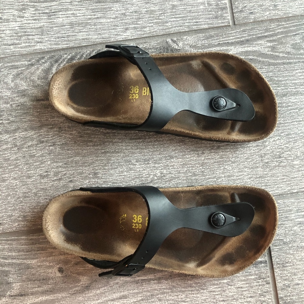 Black Birkenstock Gizeh Thong sandals size 37